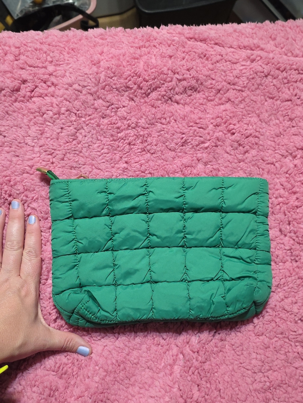 Quilted Puffer Cosmetic Pouch
